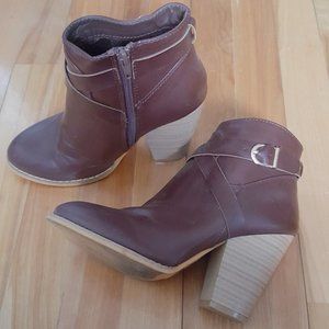 Brown ankle booties
